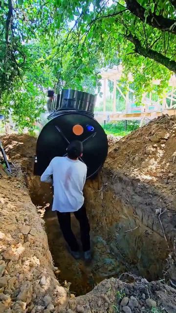 Монтаж станции биологической очистки Диамант 4 в пригороде Егорьевска🤝🚽👍