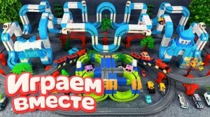 Игрушечные машинки и трасса! мультики про машинки, гонки на машинах, детские, гонки машинки №6