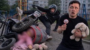 ШКОЛЬНИК НА ПИТБАЙКЕ СБИЛ МОЕГО ДРУГА С ДОЧКОЙ И ПОЗВАЛ НЕДЕКВАТНОГО БАТЮ ПОСЛЕ ДТП