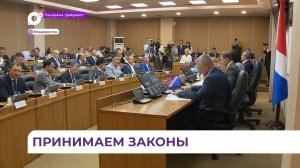 Принимаем законы: в повестке июльской сессии приморского парламента 40 вопросов