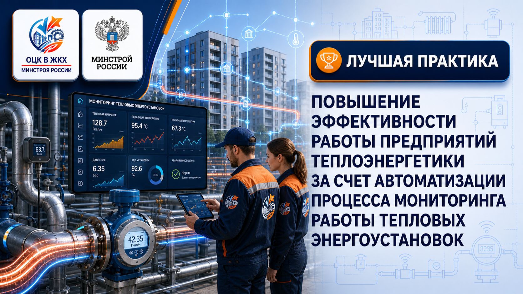 Автоматизация мониторинга тепловых энергоустановок . Лучшая практика ОЦК в ЖКХ