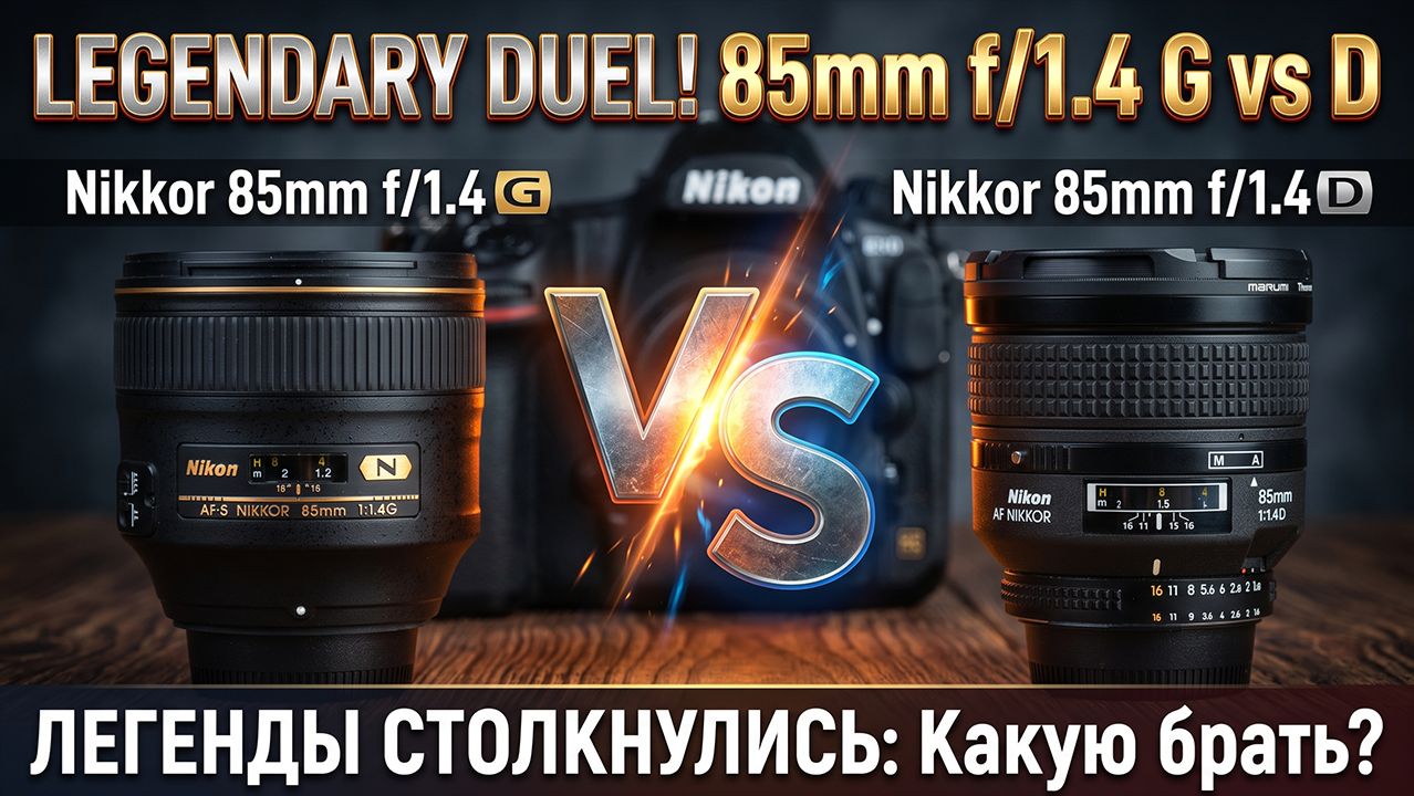 Nikkor 85mm F1.4G VS Nikkor 85mm F1.4D смотреть онлайн