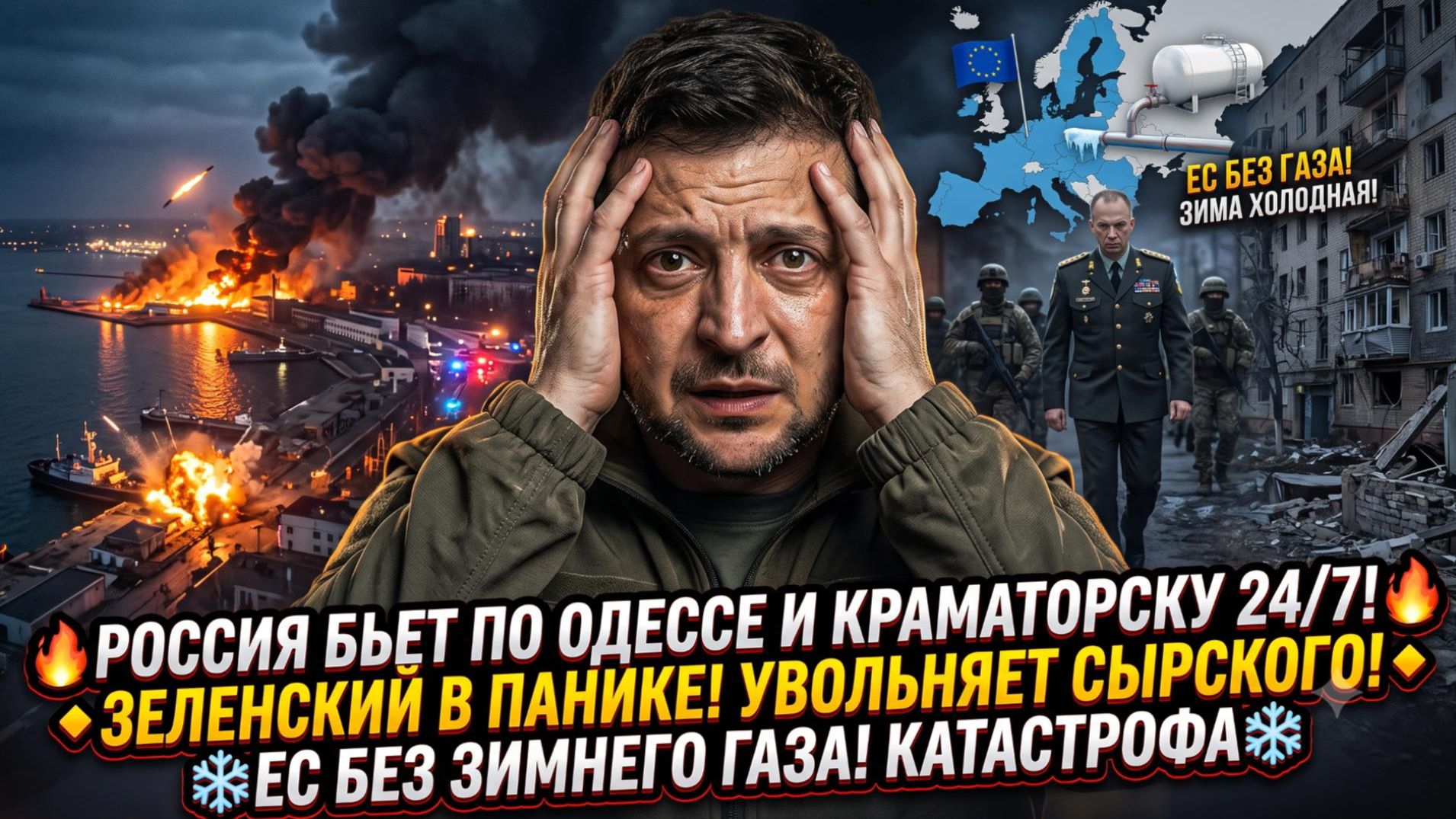 🔥Меркурис | Россия наносит удары по Одессе, Зеленский в панике увольняет Сырского, ЕС без газа. смотреть онлайн