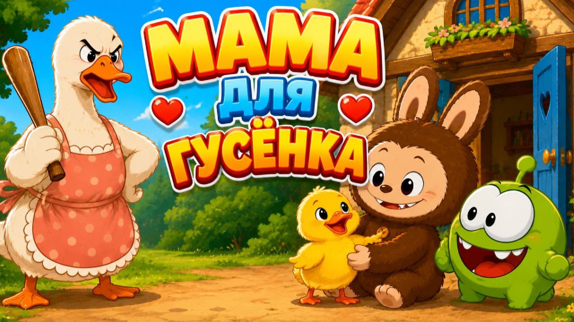 🪿 МАМА ДЛЯ ГУСЁНКА 🐰💚 | Добрый мультик про Лабубу и Ам Няма смотреть онлайн