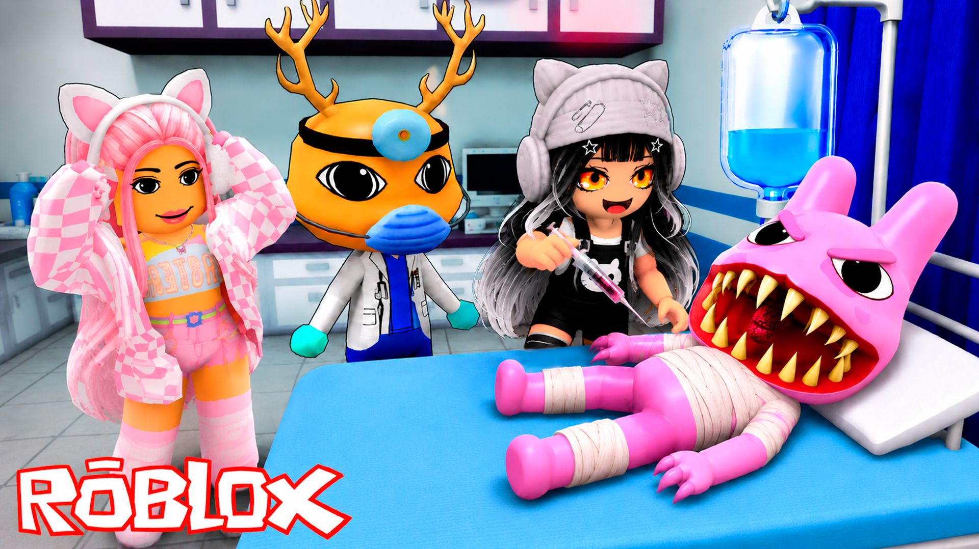 ЛЕЧУ ПИТОМЦЕВ с СЕКРЕТНОЙ АНОМАЛИЕЙ вместе с  ⁨@DogGamer1⁩ - РЕКОРД в ROBLOX ANIMAL HOSPITAL