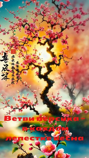 Ветви персика — в каждом лепестке весна забывает зиму смотреть онлайн