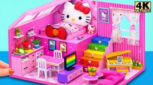 Постройте супер милый миниатюрный домик Hello Kitty с радужной лестницей 💖✨ #Миниатюрный дом св