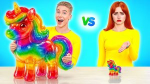 Челлендж Гигантская vs Крошечная еда # Съедобная Битва от Multi DO Challenge