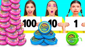 100 Слоев Еды Челлендж c DaZaZa Challenge