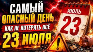 Самый опасный день. Как не потерять все 23 июля.