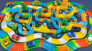Играем в Магнитную дорогу и Игрушку-трек! Распаковка и Обзор ярких игрушек! Мультики для детей!