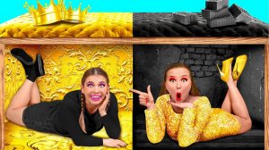 Секретный Домик Под Кроватью # Богатая vs Бедная Сумасшедшие Идеи для Пранков от TeenTeam Chall