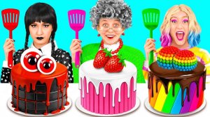 Кулинарный Челлендж# Уэнсдей Против Бабушки # Кулинарная Битва с Едой от PaRaRa Challenge