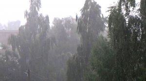 Проливной дождь в городе Вязники в зоне холодного фронта утром 22.07.2026