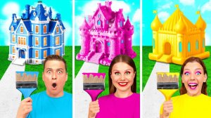 Домики Одного Цвета Челлендж # Крутые Творческие Лайфхаки Fun Teen