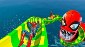 GTA 5_ Человек-паук против 50 великанов!