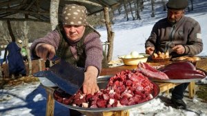 Традиционный Джиз Быз на Садже. Деревенская кулинария в Азербайджане