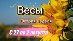 ВЕСЫ _ недельный ГОРОСКОП 🚩  с 27 по 2 августа ‼️ #гадание #таро #раскладтаро