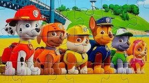 Лучшие щенки спасатели - собираем пазл для детей Paw Patrol Щенячий патруль