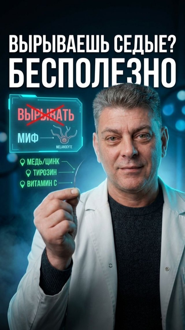 🧬 Почему вырывать седые волосы не имеет смысла 🧬 Почему вырывать седые волосы не имеет смысла