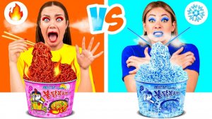 Холодная или Горячая Еда Челлендж от MeMeMe Challenge