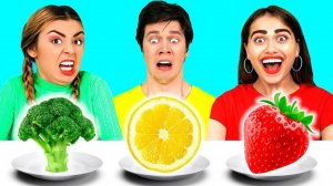 24 Часа Едим Еду Одного Цвета Челлендж от Ideas4Fun Challenge
