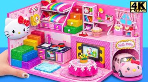 Сделайте розовый домик Hello Kitty с машиной, двумя радужными лестницами и всем остальным ❤️ #М