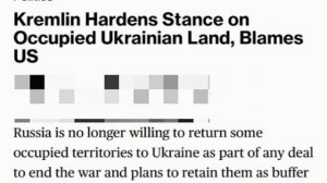 «Россия ужесточает требования к Украине после отказа США от «духа Анкориджа»,- Bloomberg…