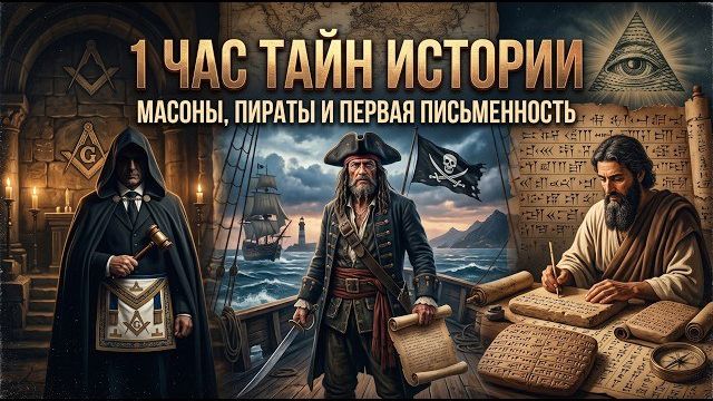 1 ЧАС ТАЙН ИСТОРИИ (МАСОНЫ, ПИРАТЫ И ПЕРВАЯ ПИСЬМЕННОСТЬ)