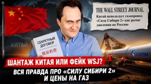 Шантаж Китая или фейк WSJ? Вся правда про газопровод «Сила Сибири 2»