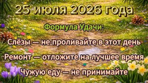 Народные приметы на 25 июля 2026 года