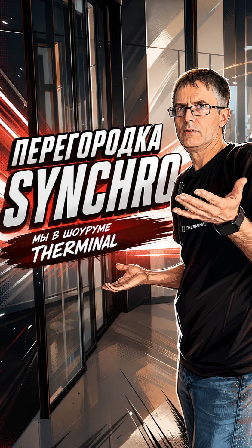 Интерьерная раздвижная перегородка SYNCHRO