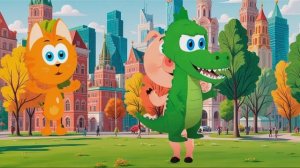 Котёнок Кордэ и друзья - Концерт в парке с белками и голубями - Смешные мультики для детей - Котёнок