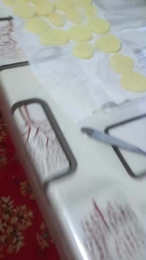 Карина готовит чипсы свои