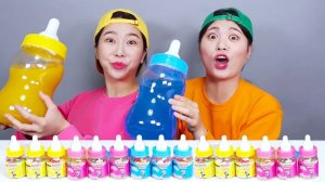 Цветная молочная бутылка Конфеты Желе Мукбанг ДОНА DONA