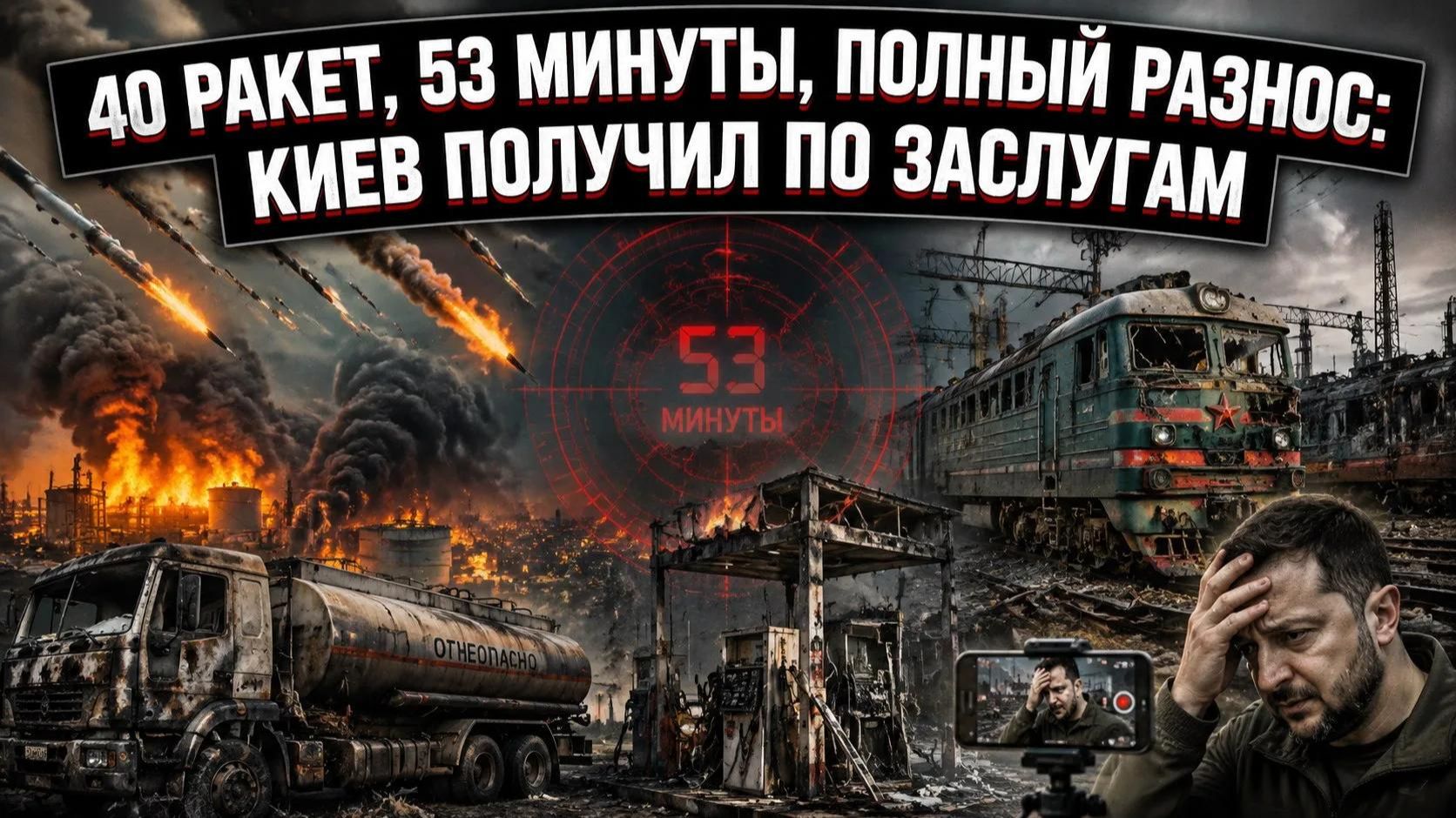 40 ракет за 53 минуты: Киев пережил самую мощную огненную ночь в истории смотреть онлайн