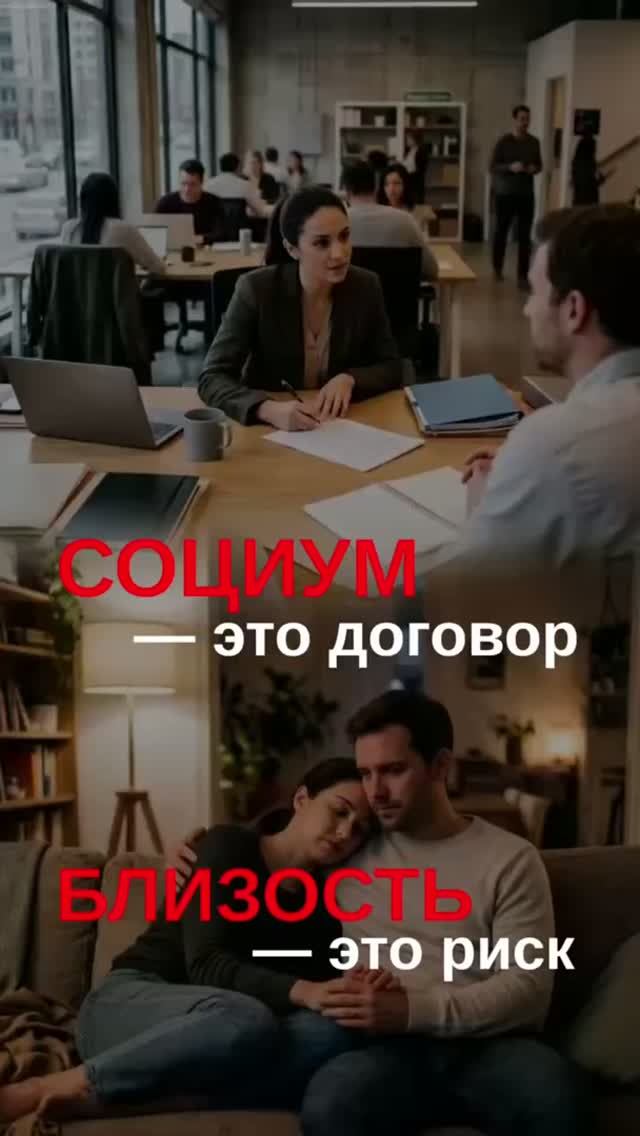 Социум — это договор. Близость — это риск.