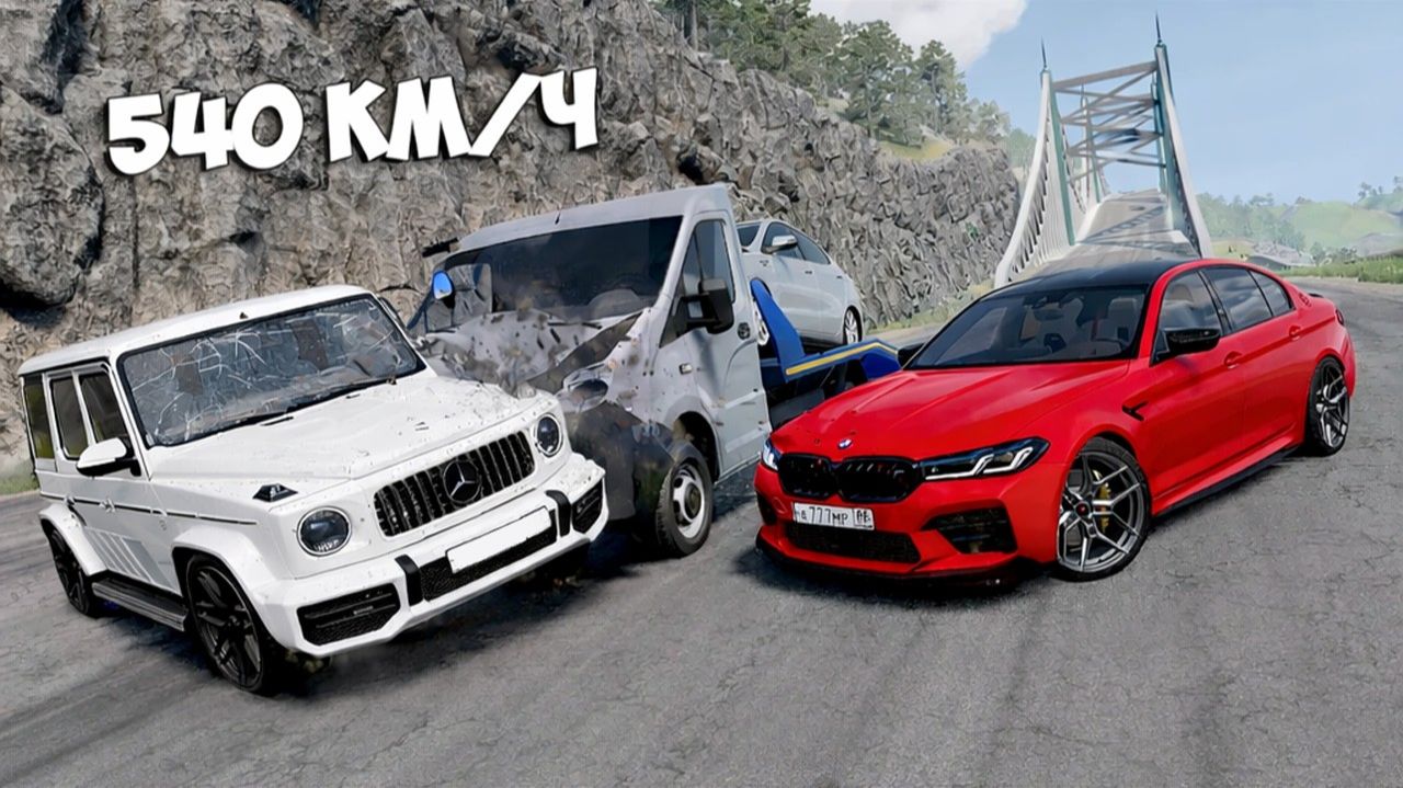 СПУСК С ГОРЫ БЕЗ ТОРМОЗОВ НА НОВЫХ ТАЧКАХ НА МАКСИМАЛЬНОЙ СКОРОСТИ В BEAM NG DRIVE! смотреть онлайн