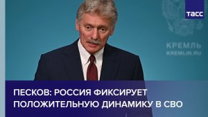 Песков: Россия фиксирует положительную динамику в СВО