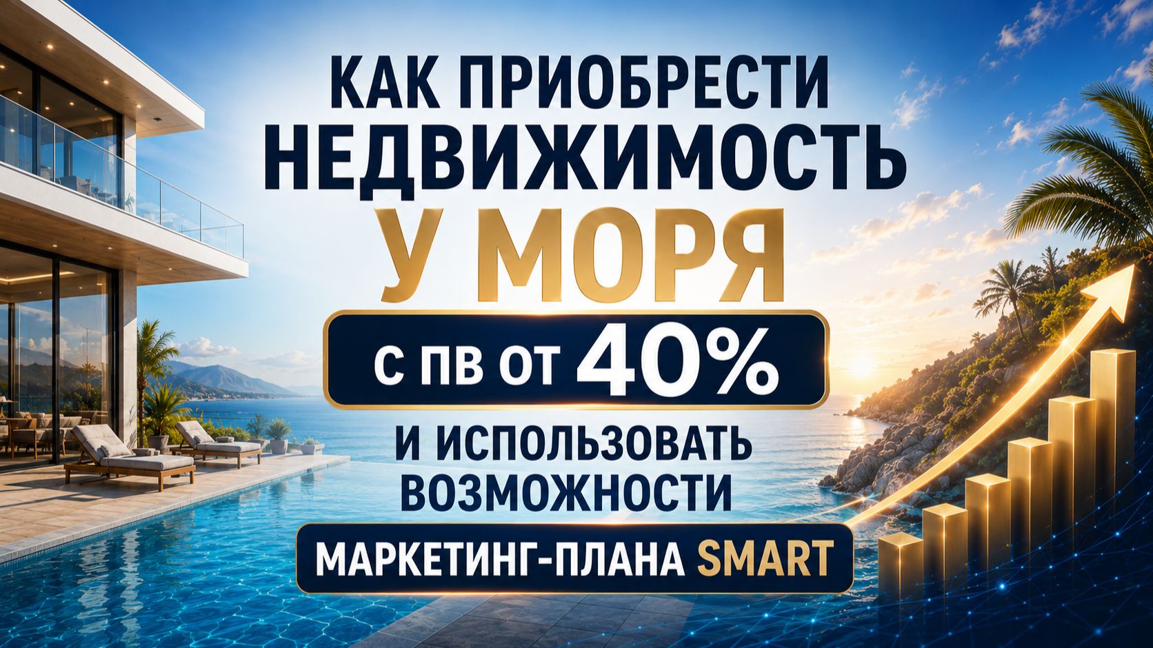 КАК ПРИОБРЕСТИ НЕДВИЖИМОСТЬ У МОРЯ С ПВ ОТ 40% И ИСПОЛЬЗОВАТЬ ВОЗМОЖНОСТИ МАРКЕТИНГ-ПЛАНА SMART смотреть онлайн