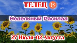 ТЕЛЕЦ ♉ Недельный расклад 27 Июля-02 Августа /Таро Прогноз/Сферы жизни