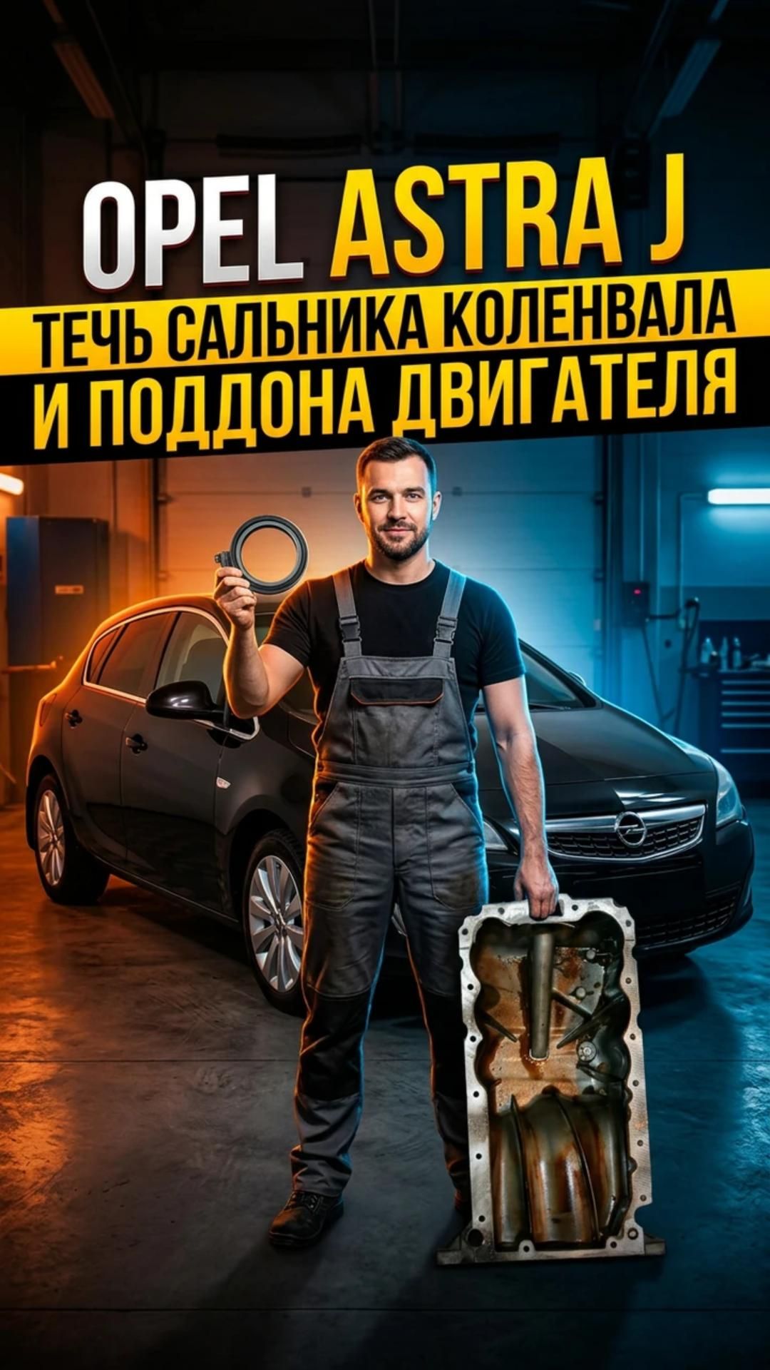 Течь сальника и поддона двигателя 🛠️ - Opel Astra J