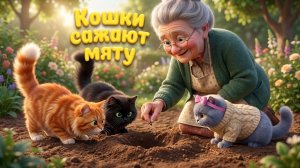 Приключения кошечки Буси: 62 серия. Кошки сажают мяту