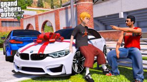 ОТЕЦ И СЫН В GTA 5 - ПОДАРИЛ ШКОЛЬНИКУ BMW M3 F80 CS! КУПИЛ СЫНУ МАШИНУ ПЕРЕД НАЧАЛОМ ШКОЛЫ! 🌊ВОТЕР
