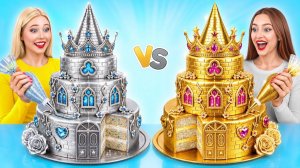Укрась Торт Челлендж Золотой vs Серебряный # Кухонные Лайфхаки и Рецепты от Multi DO Challenge