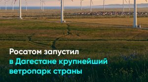 Росатом запустил в Дагестане крупнейший ветропарк страны