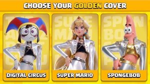 Золотая музыкальная обложка от Digital Circus, Super Mario и Spongebob