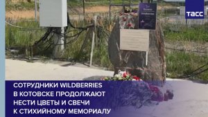 Сотрудники Wildberries в Котовске продолжают нести цветы и свечи к стихийному мемориалу