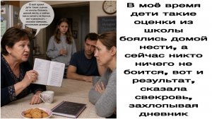 Истории из жизни|В моё время дети такие оценки из школы боялись домой нести