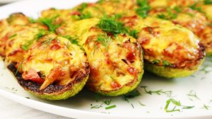 Лодочки из кабачков/ Мясо не нужно, а как же вкусно!Простые продукты, а вкус как в ресторане